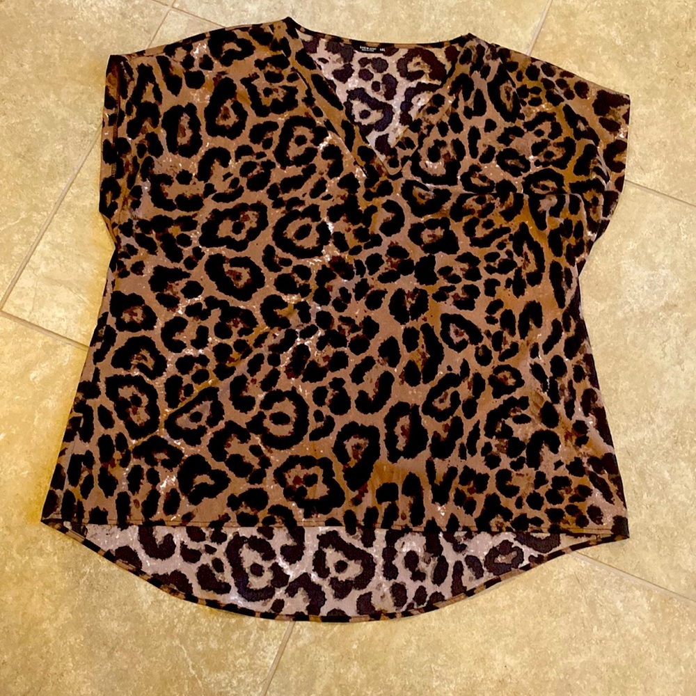 SHEIN Leopard Print Top Size 4X